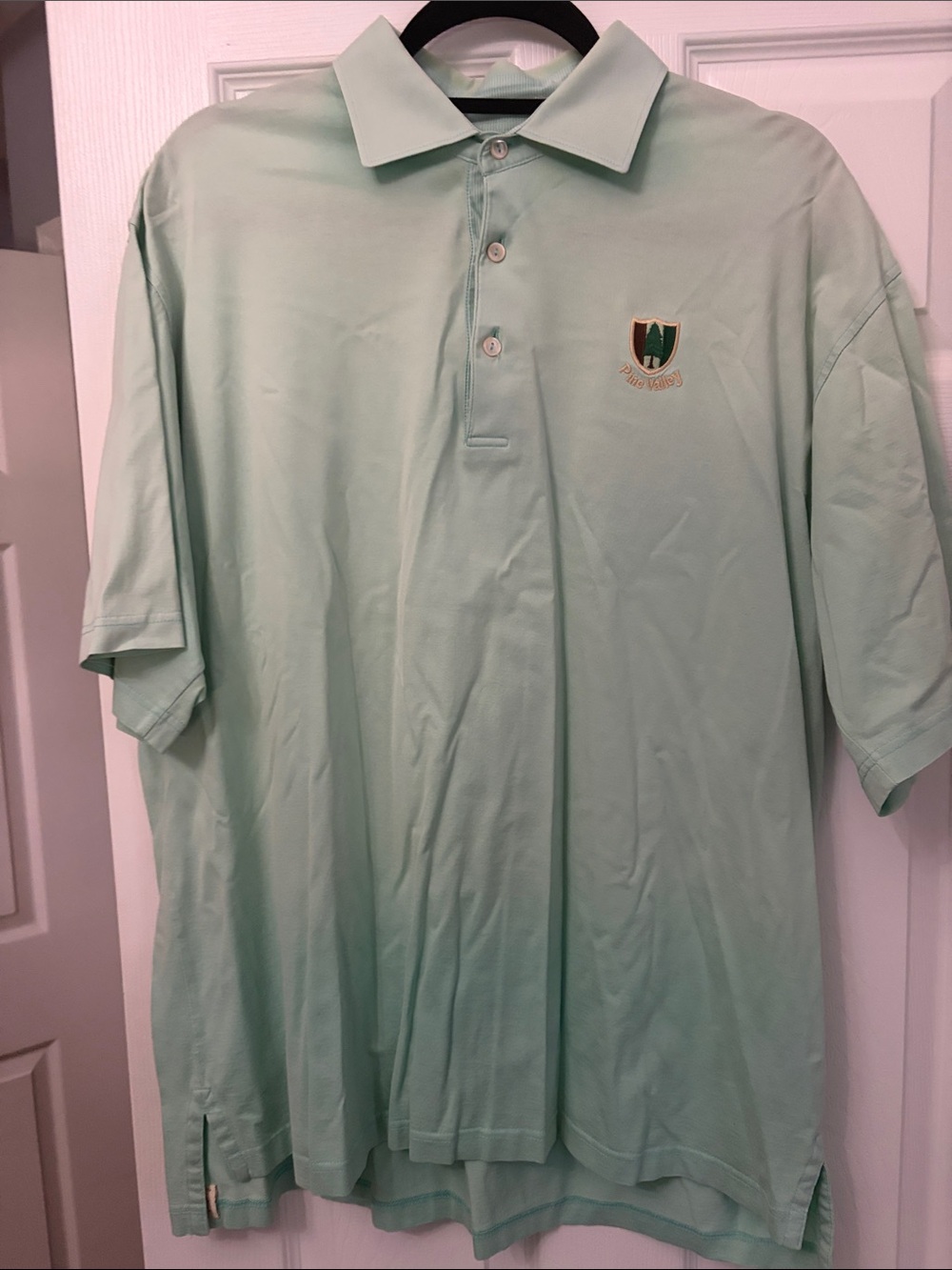 Peter Millar Pine Valley Mint Green Short-Sleeve Polo Golf shirt